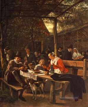Jan Steen Werke - Das Picknick holländischen Genre Malers Jan Steen